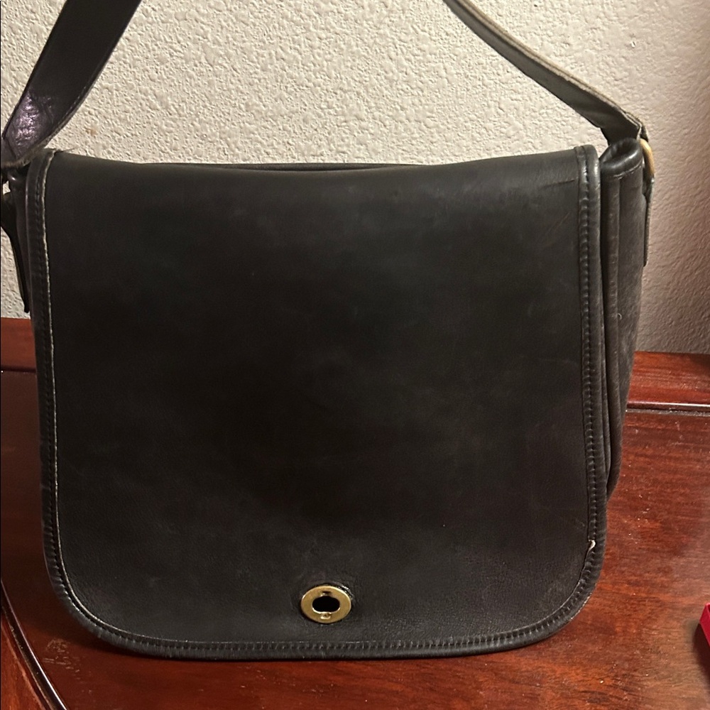Coach Black Leather Saddle Shoulder Bag - Picture 12 of 13